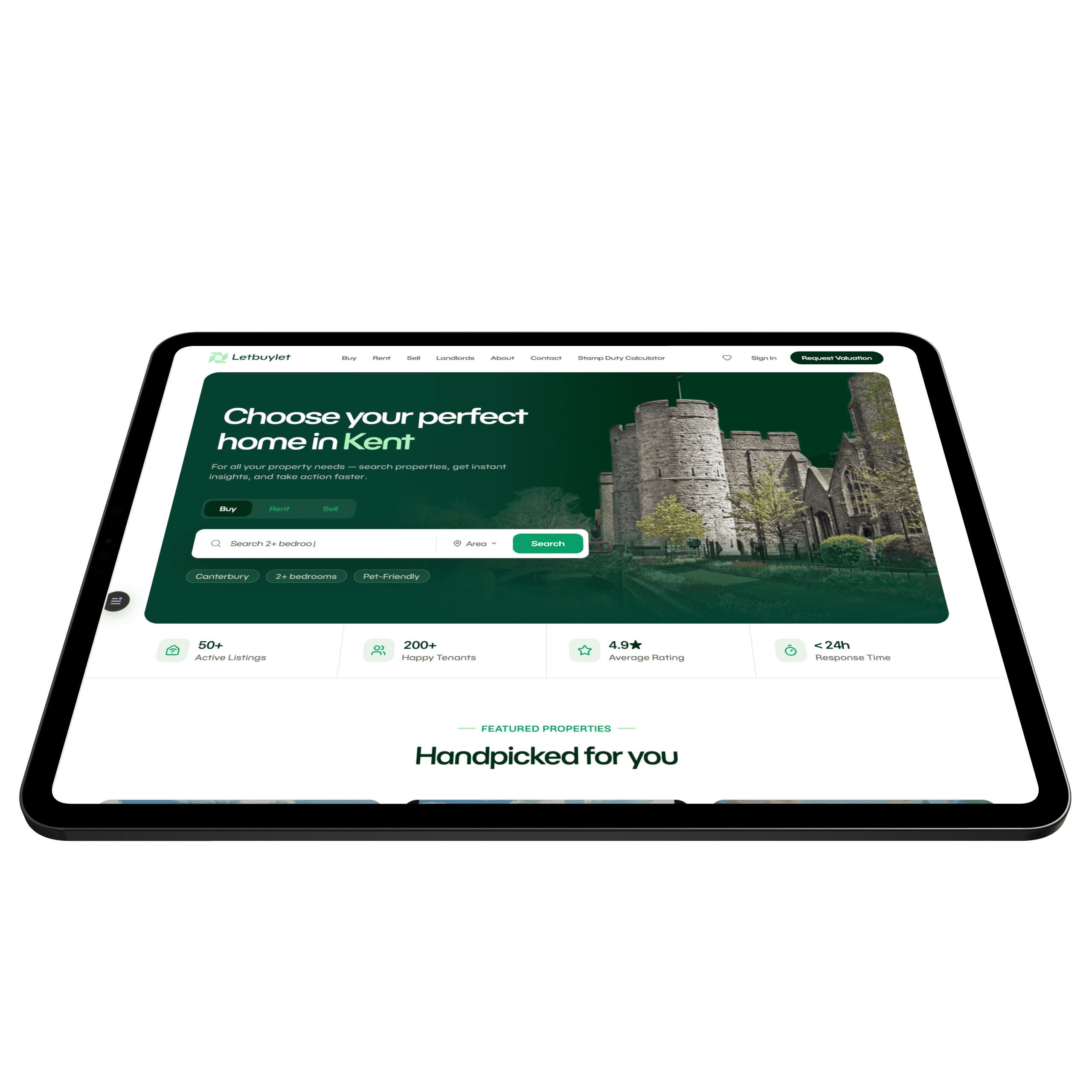 Letbuylet — real estate listing platform built with Next.js, Supabase, and Leaflet maps