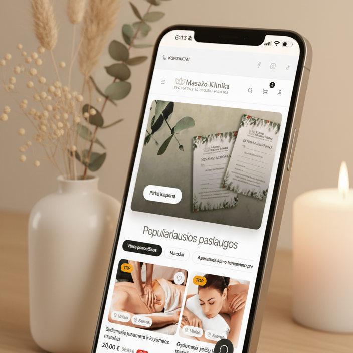 Masazo Klinika — massage clinic booking platform built with Next.js and Supabase