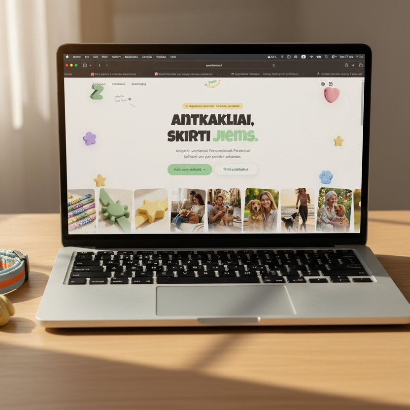 Pawcharms — pet accessories e-commerce store built with Next.js and Shopify